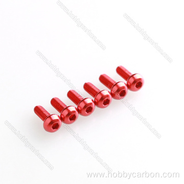 M4 anodized button head 7075 aluminum screw